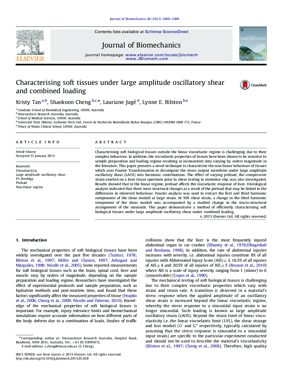 Characterising soft tissues under large amplitude oscillatory shear and combined loading