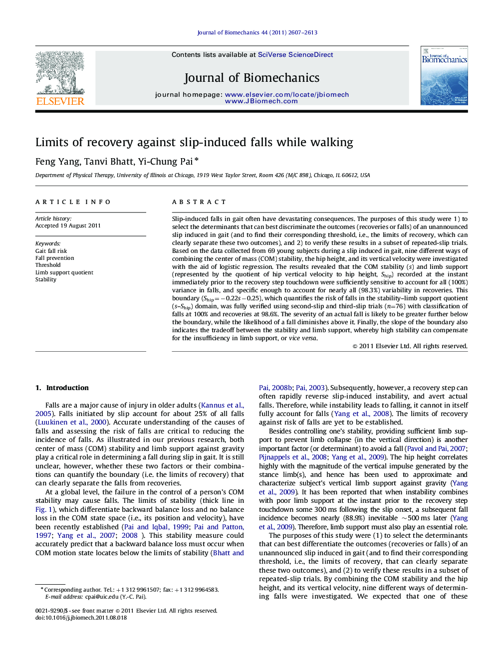 Limits of recovery against slip-induced falls while walking