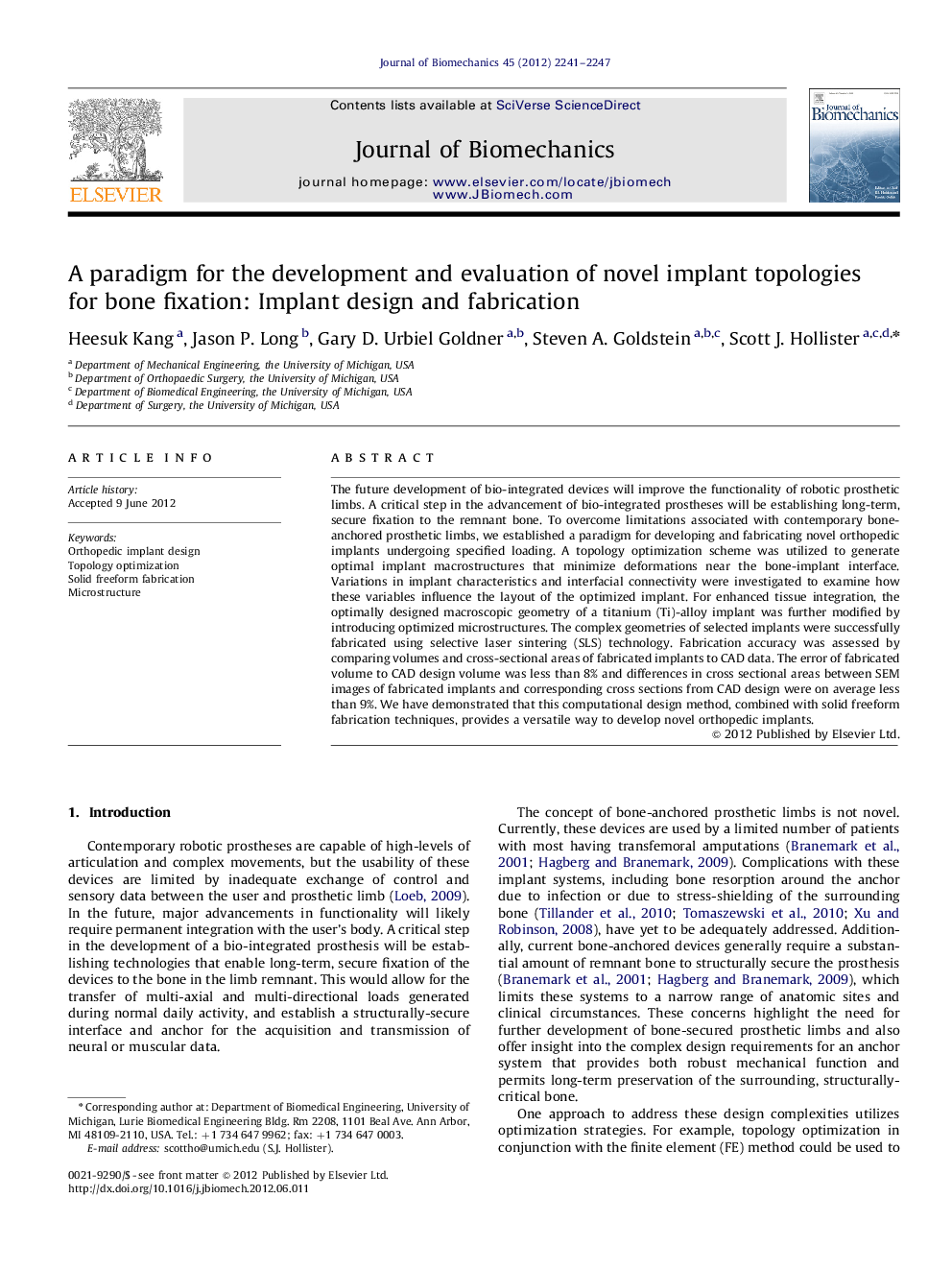 A paradigm for the development and evaluation of novel implant topologies for bone fixation: Implant design and fabrication