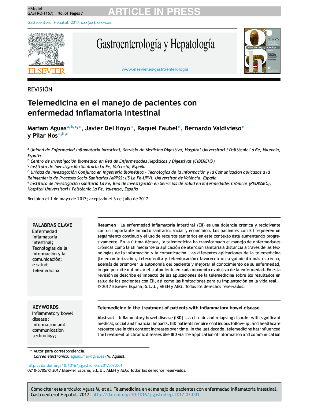 Telemedicina en el manejo de pacientes con enfermedad inflamatoria intestinal