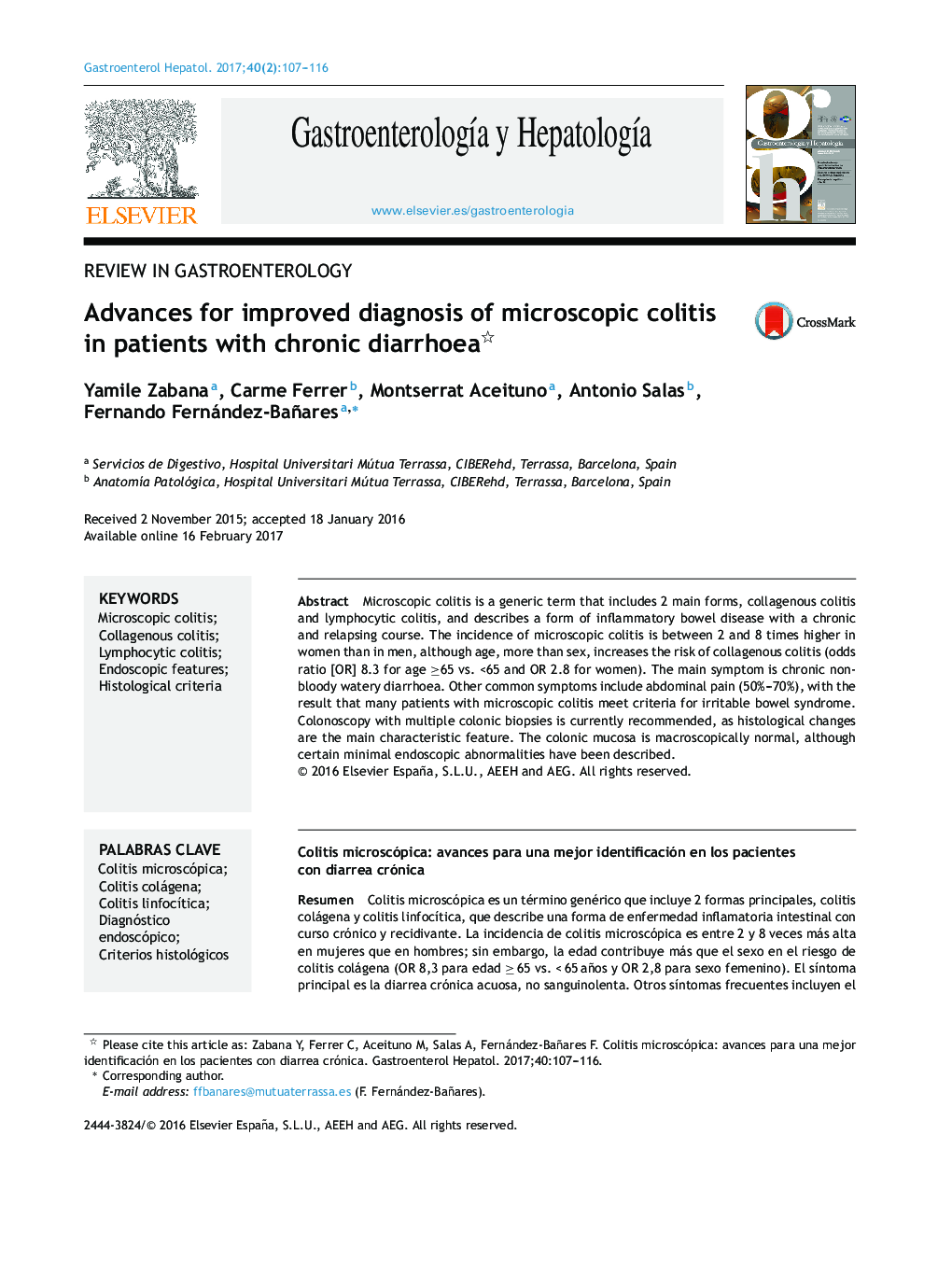 Advances for improved diagnosis of microscopic colitis in patients with chronic diarrhoea