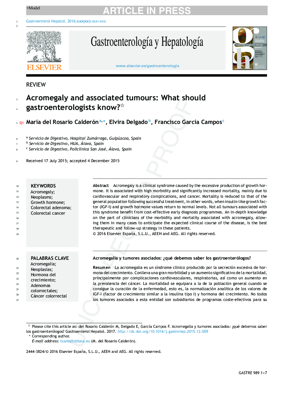 Acromegaly and associated tumours: what should gastroenterologists know?