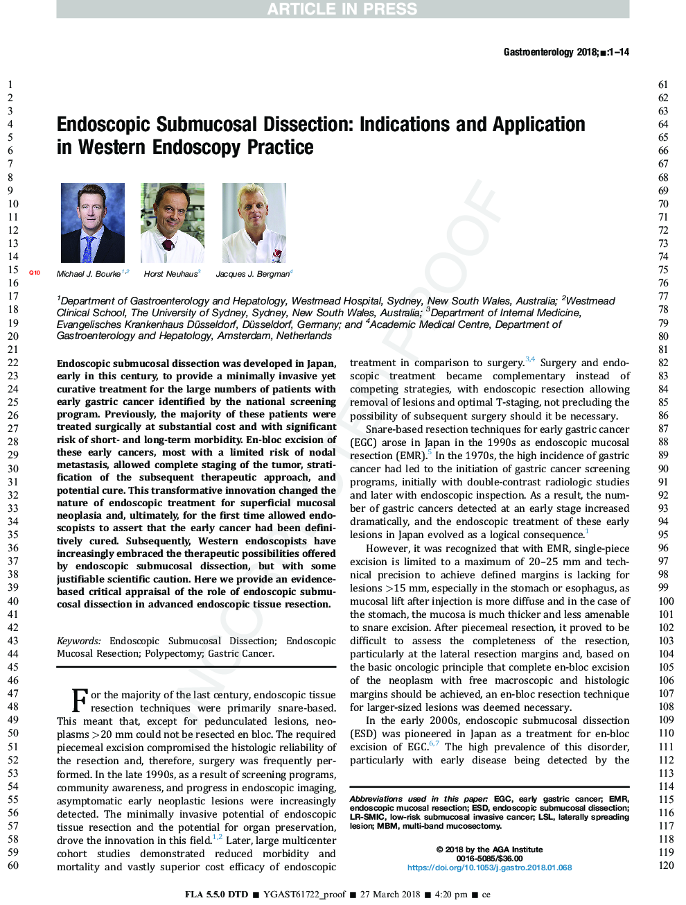 Endoscopic Submucosal Dissection: Indications and Application in Western Endoscopy Practice