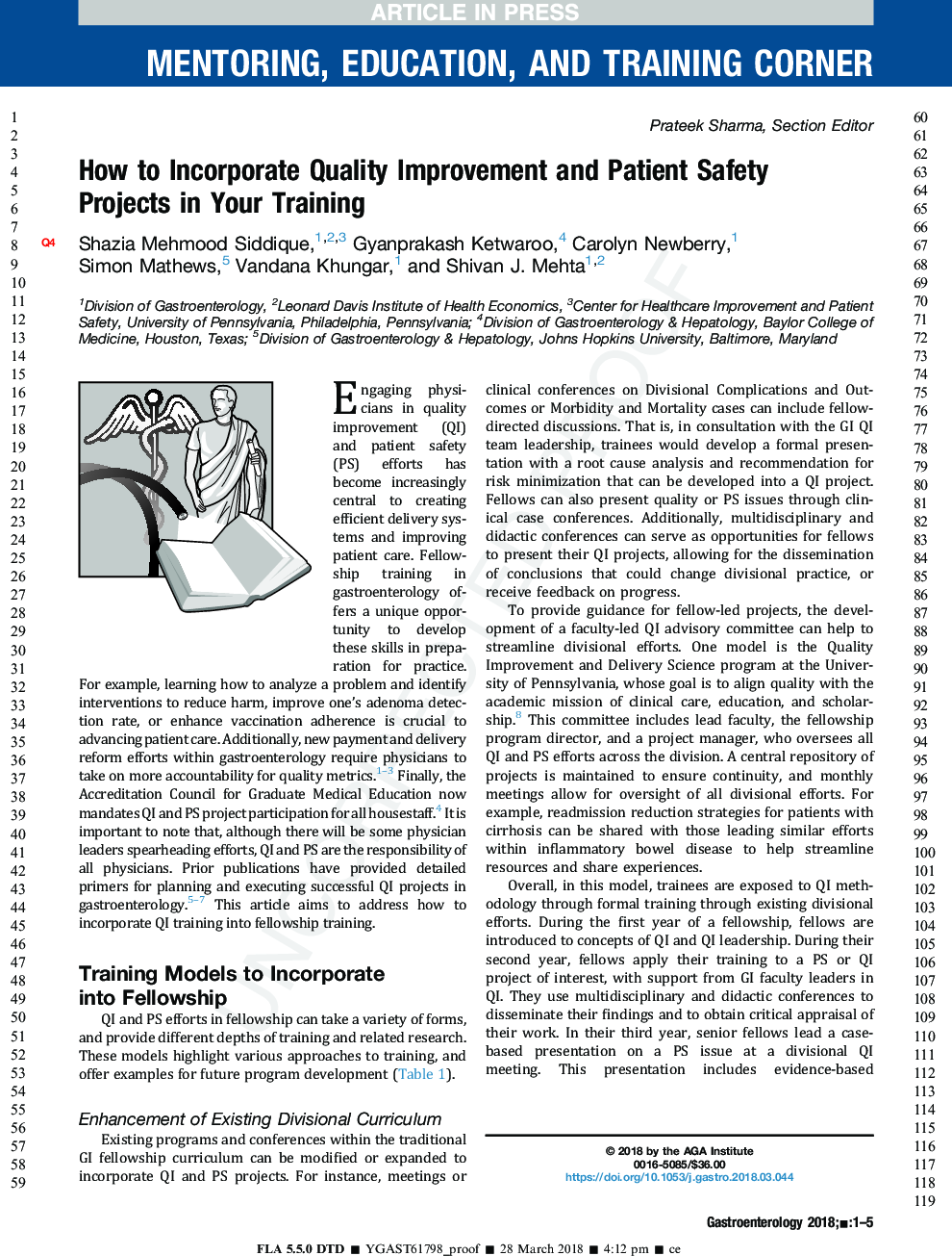 How to Incorporate Quality Improvement and Patient Safety Projects in Your Training