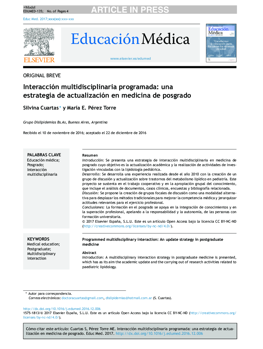 Interacción multidisciplinaria programada: una estrategia de actualización en medicina de posgrado
