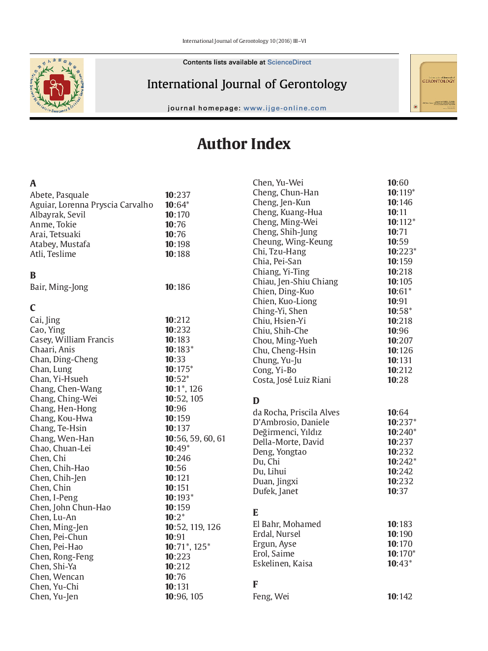 Author Index (end of volume)