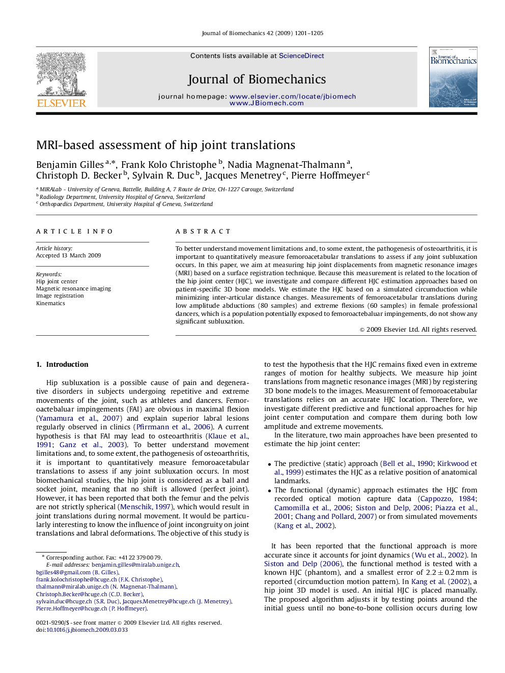 MRI-based assessment of hip joint translations