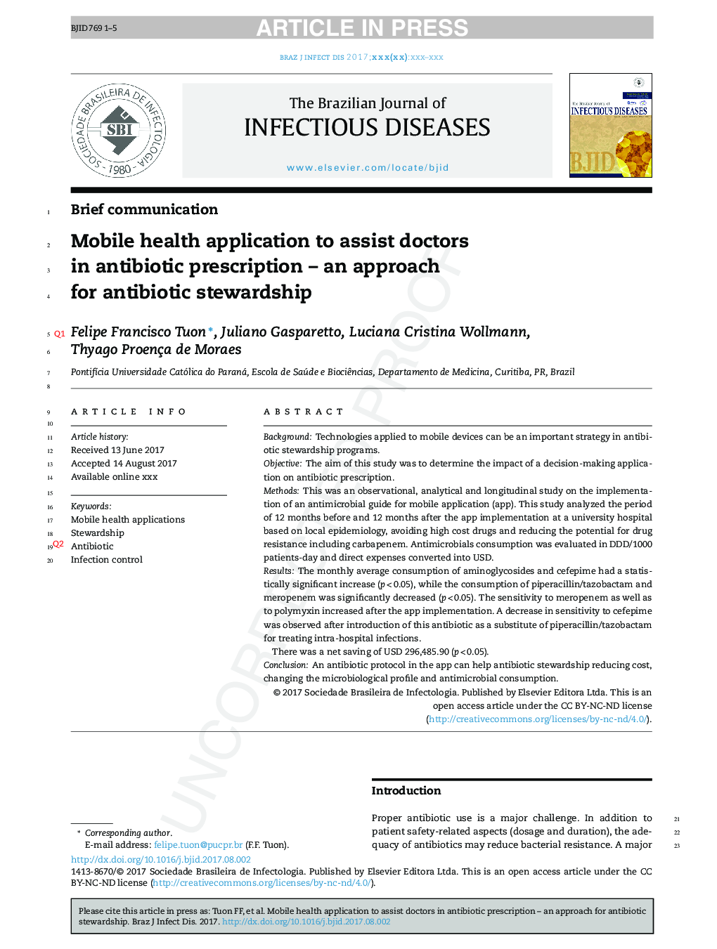 Mobile health application to assist doctors in antibiotic prescription - an approach for antibiotic stewardship
