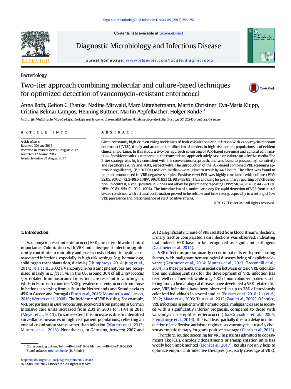 Two-tier approach combining molecular and culture-based techniques for optimized detection of vancomycin-resistant enterococci