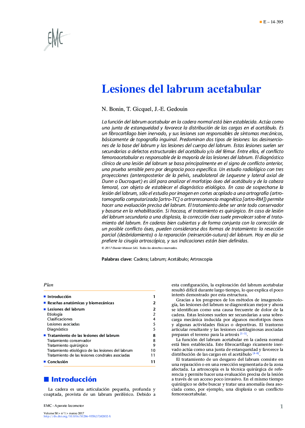 Lesiones del labrum acetabular