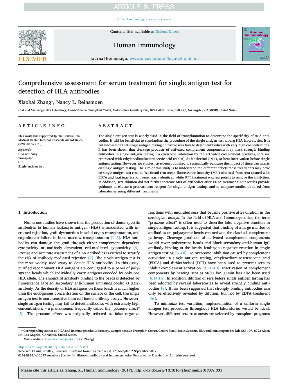 Comprehensive assessment for serum treatment for single antigen test for detection of HLA antibodies