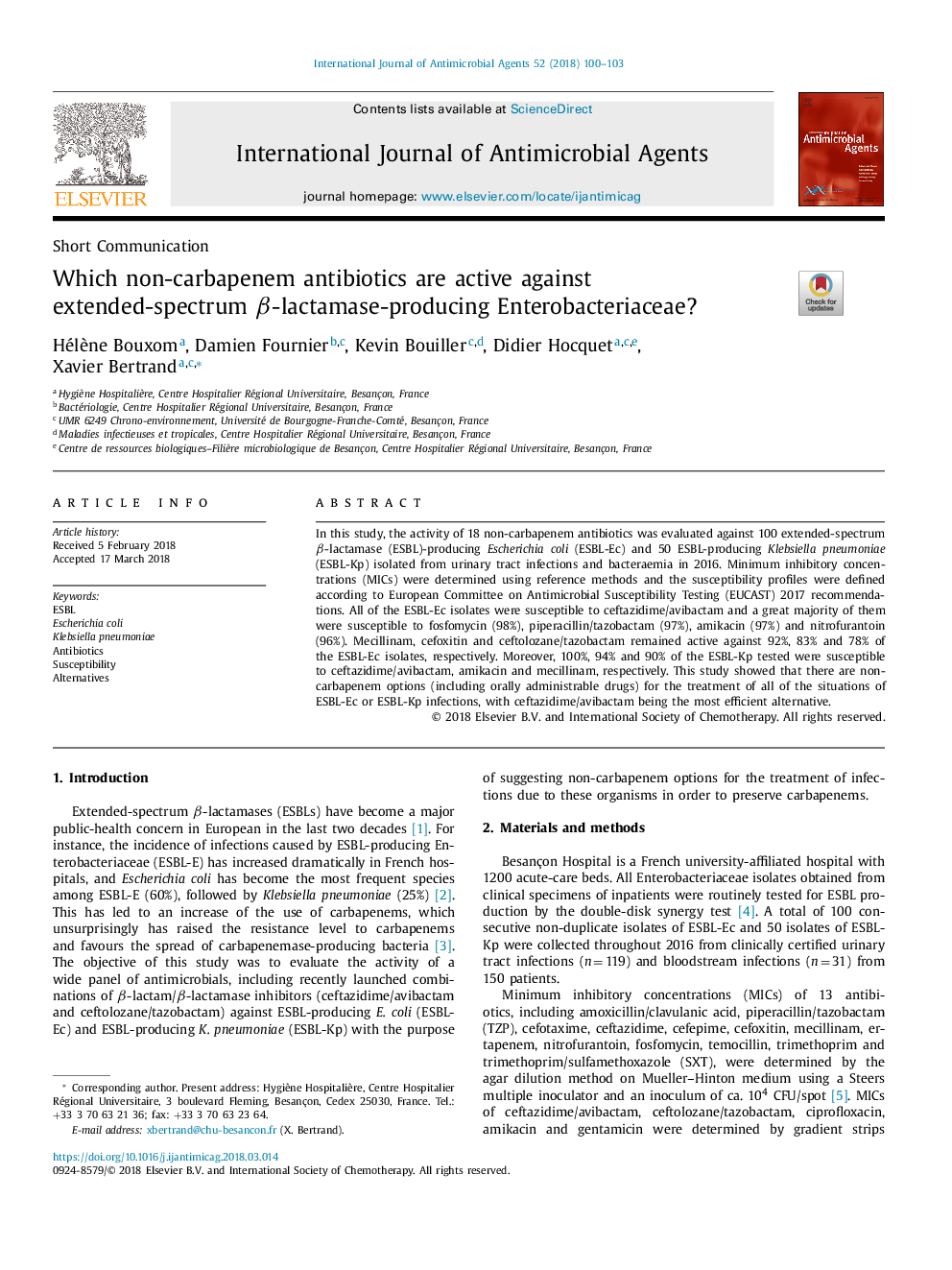 Which non-carbapenem antibiotics are active against extended-spectrum Î²-lactamase-producing Enterobacteriaceae?