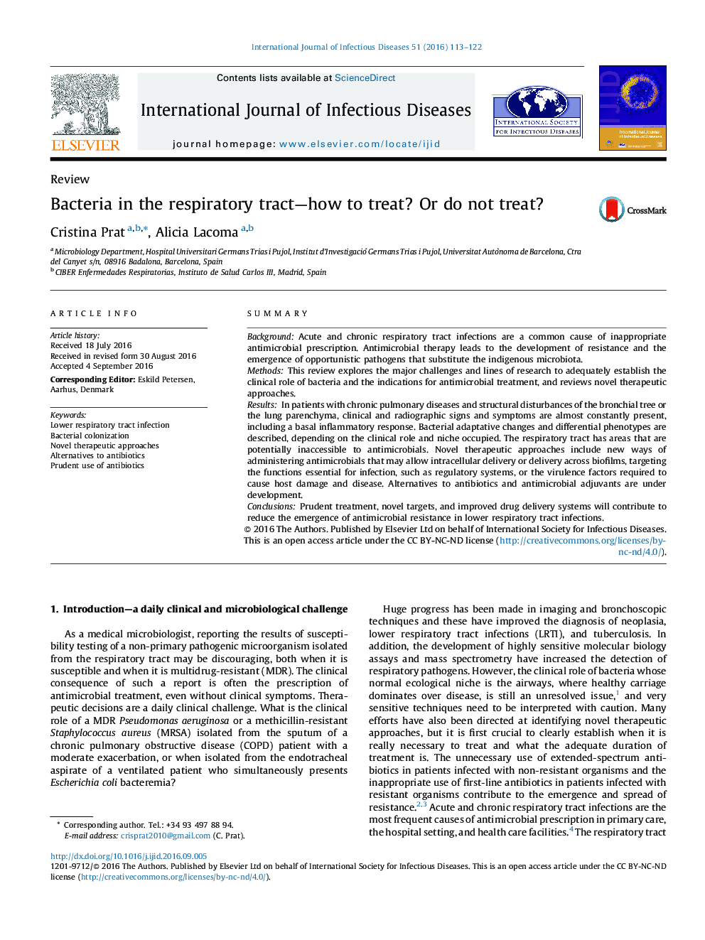 Bacteria in the respiratory tract-how to treat? Or do not treat?