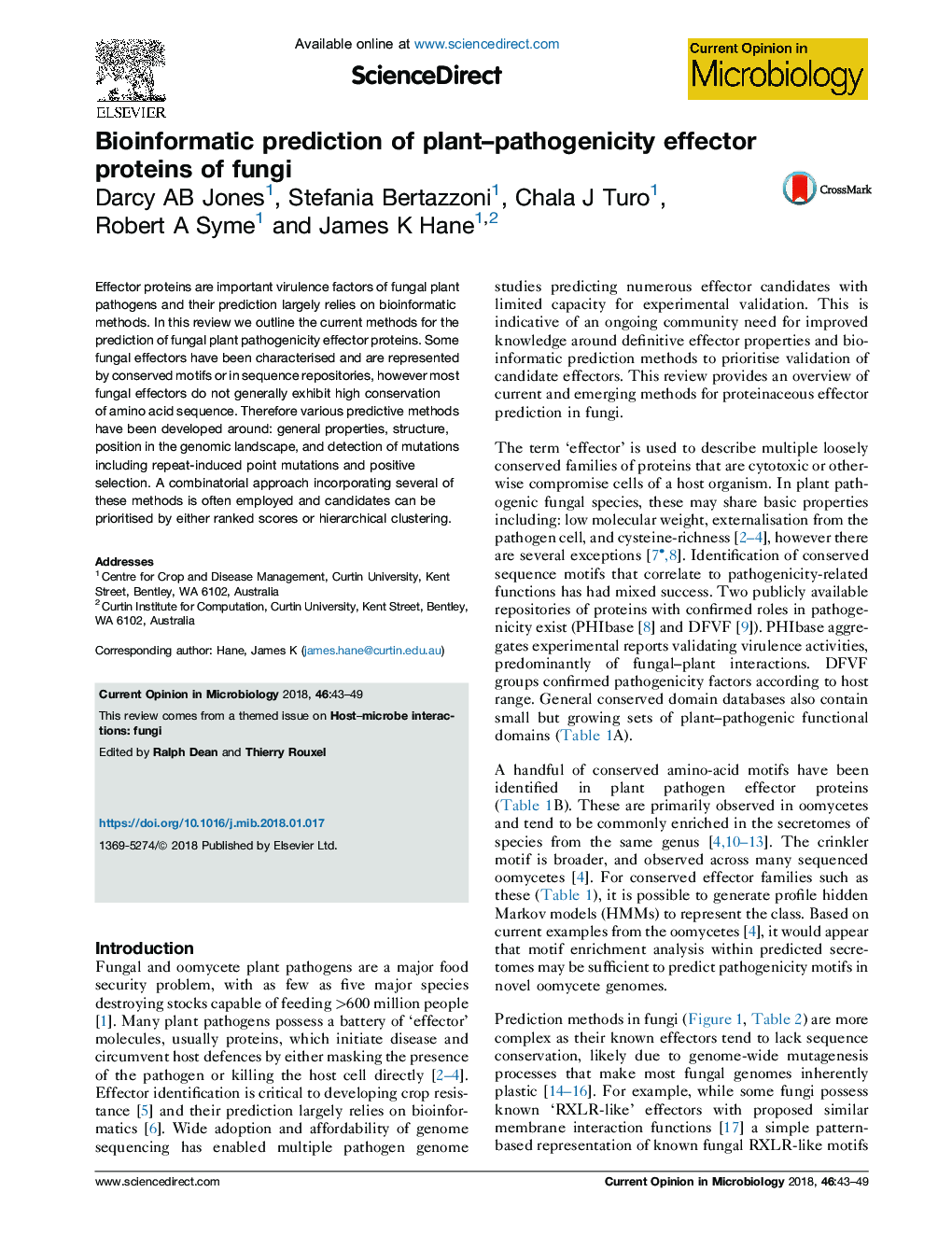 Bioinformatic prediction of plant-pathogenicity effector proteins of fungi