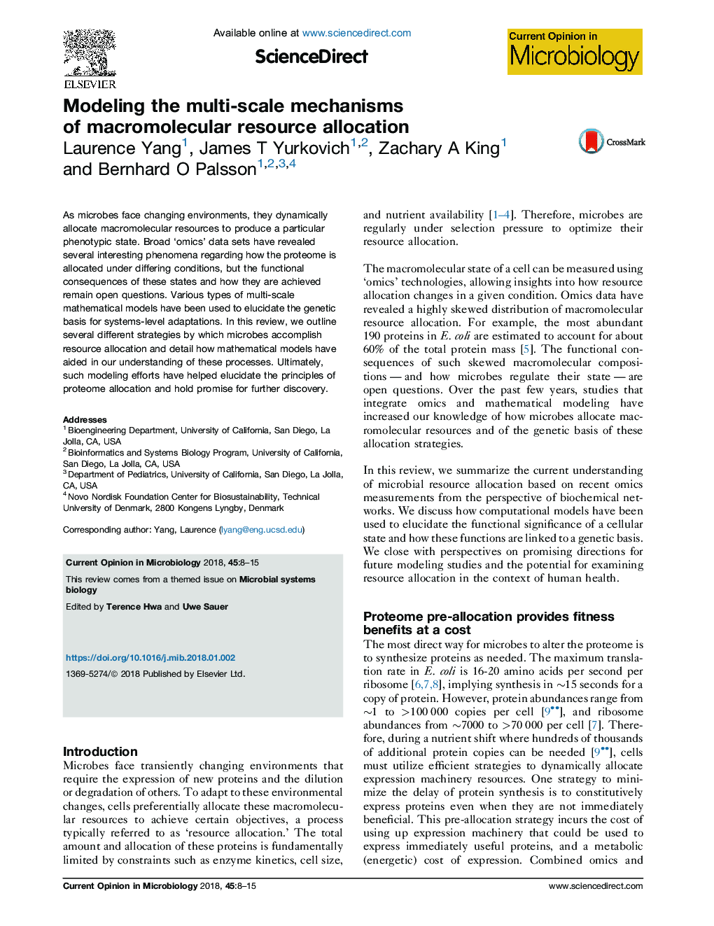 Modeling the multi-scale mechanisms of macromolecular resource allocation