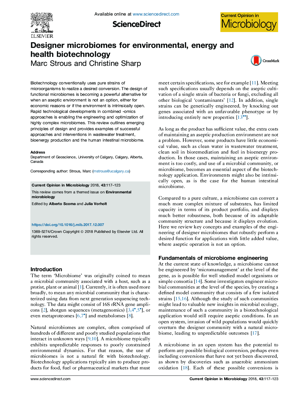 Designer microbiomes for environmental, energy and health biotechnology