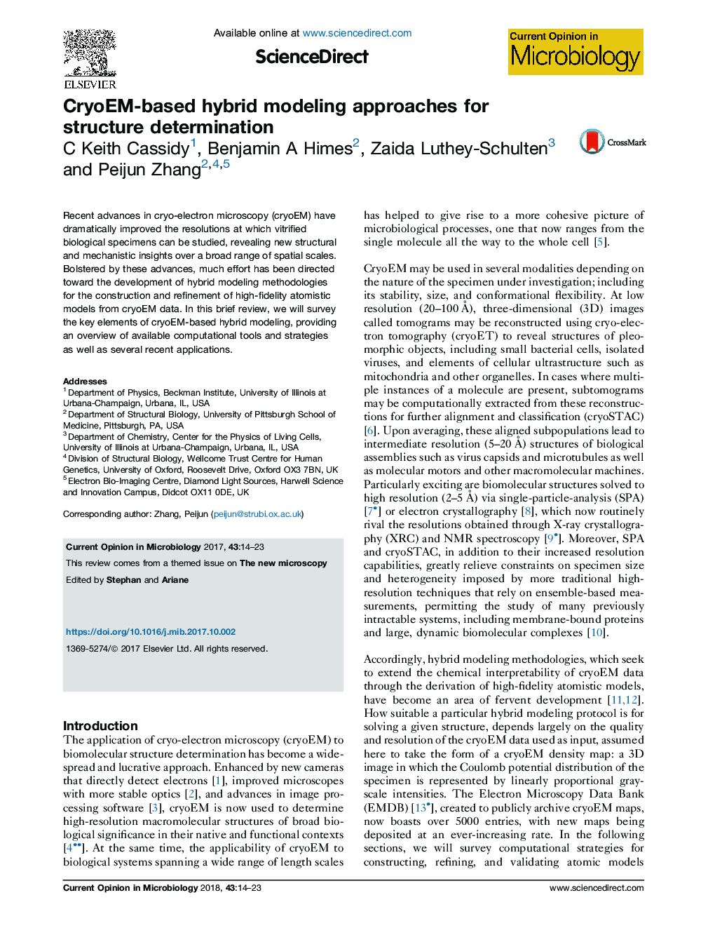 CryoEM-based hybrid modeling approaches for structure determination