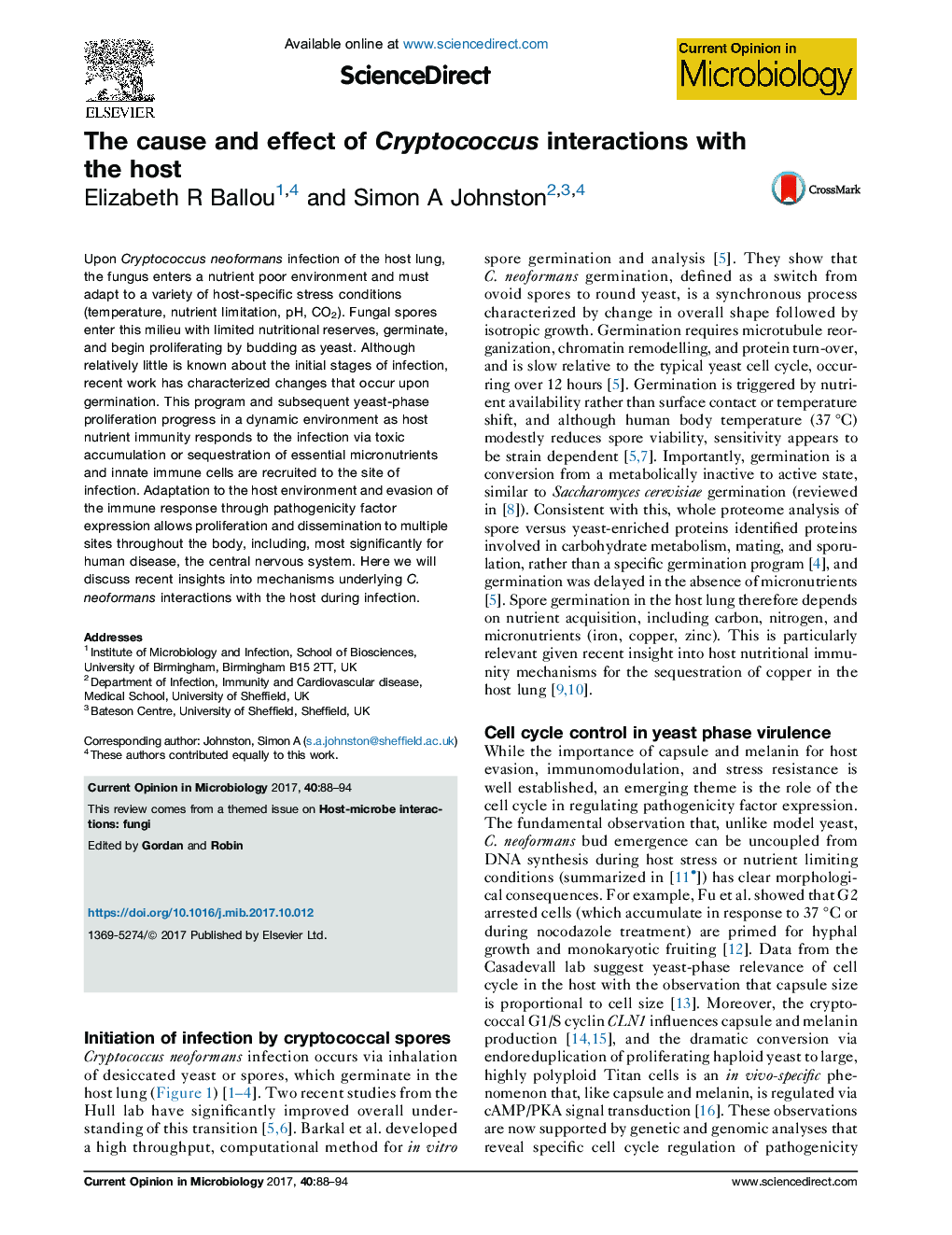 The cause and effect of Cryptococcus interactions with the host