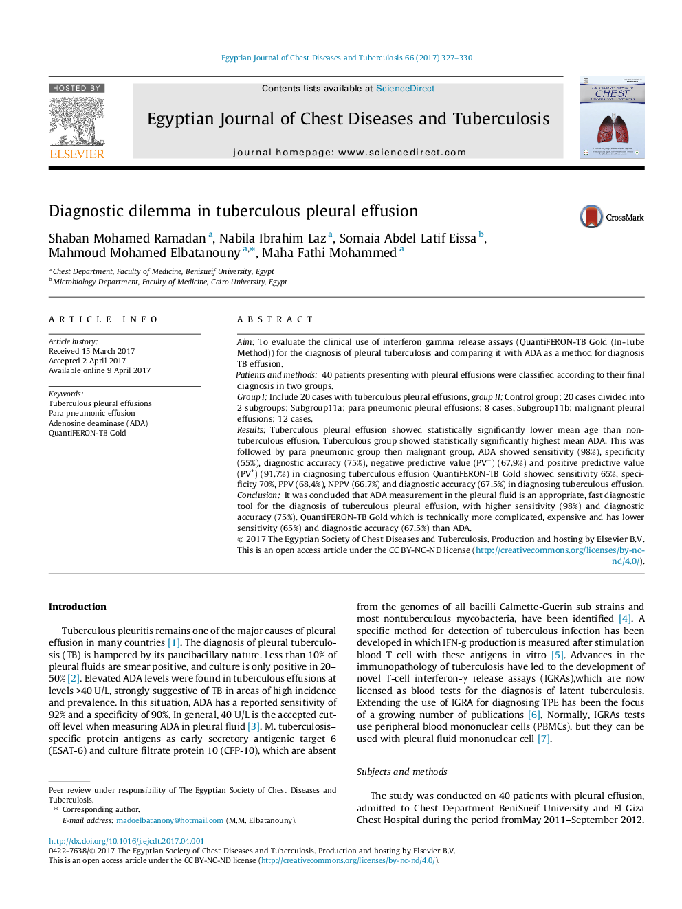 Diagnostic dilemma in tuberculous pleural effusion