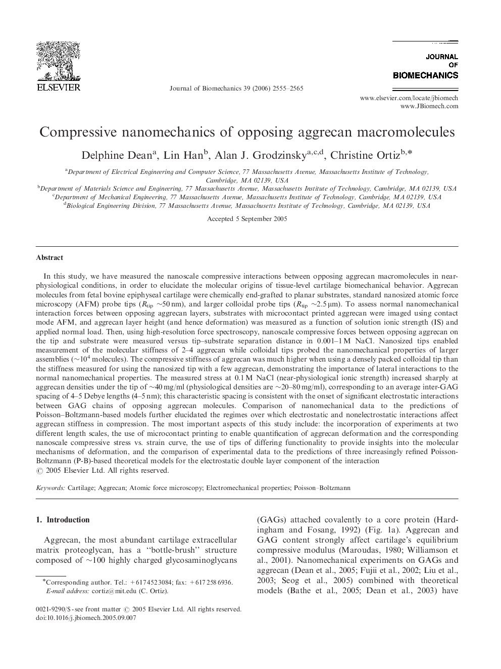 Compressive nanomechanics of opposing aggrecan macromolecules