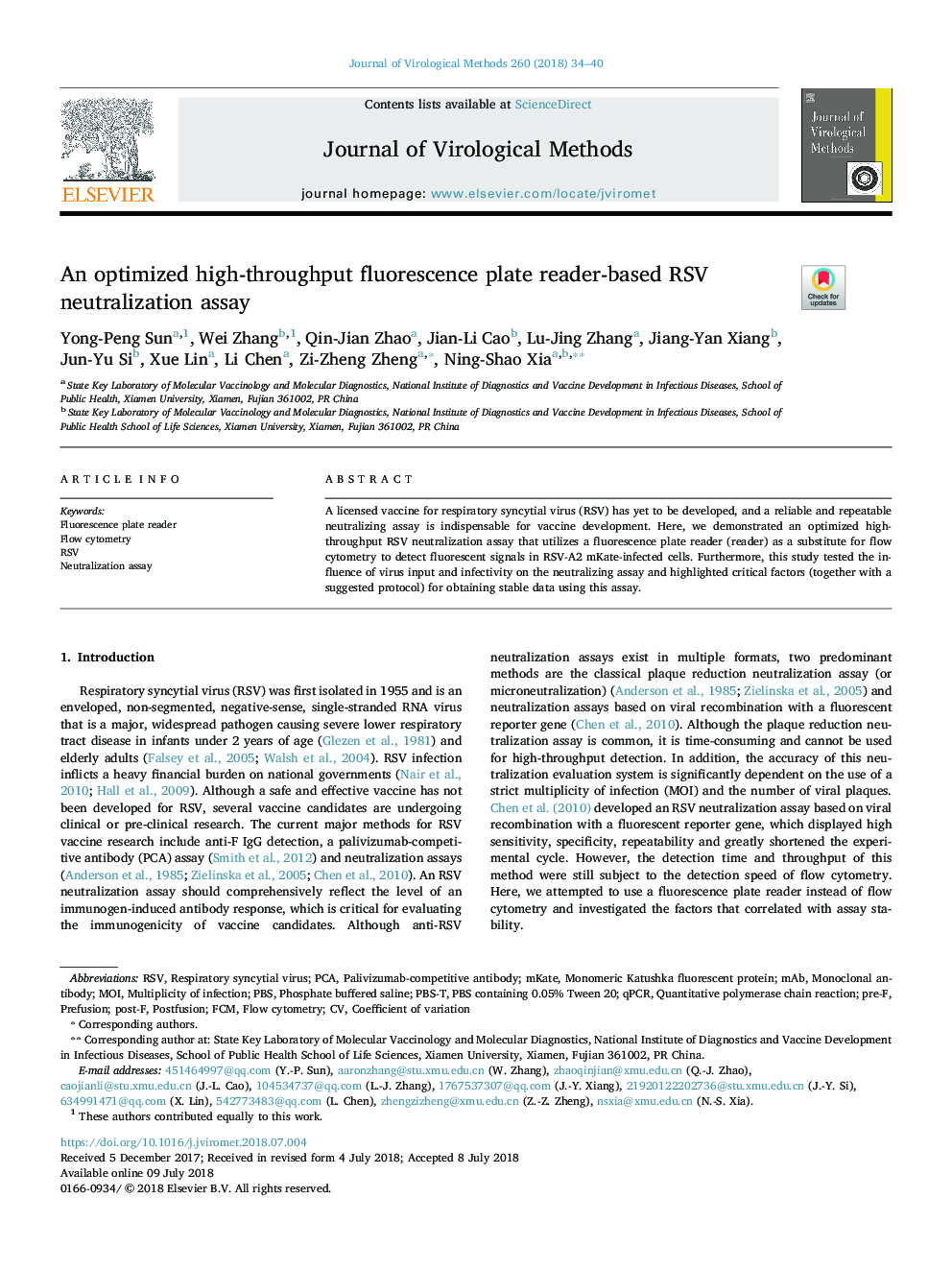 An optimized high-throughput fluorescence plate reader-based RSV neutralization assay