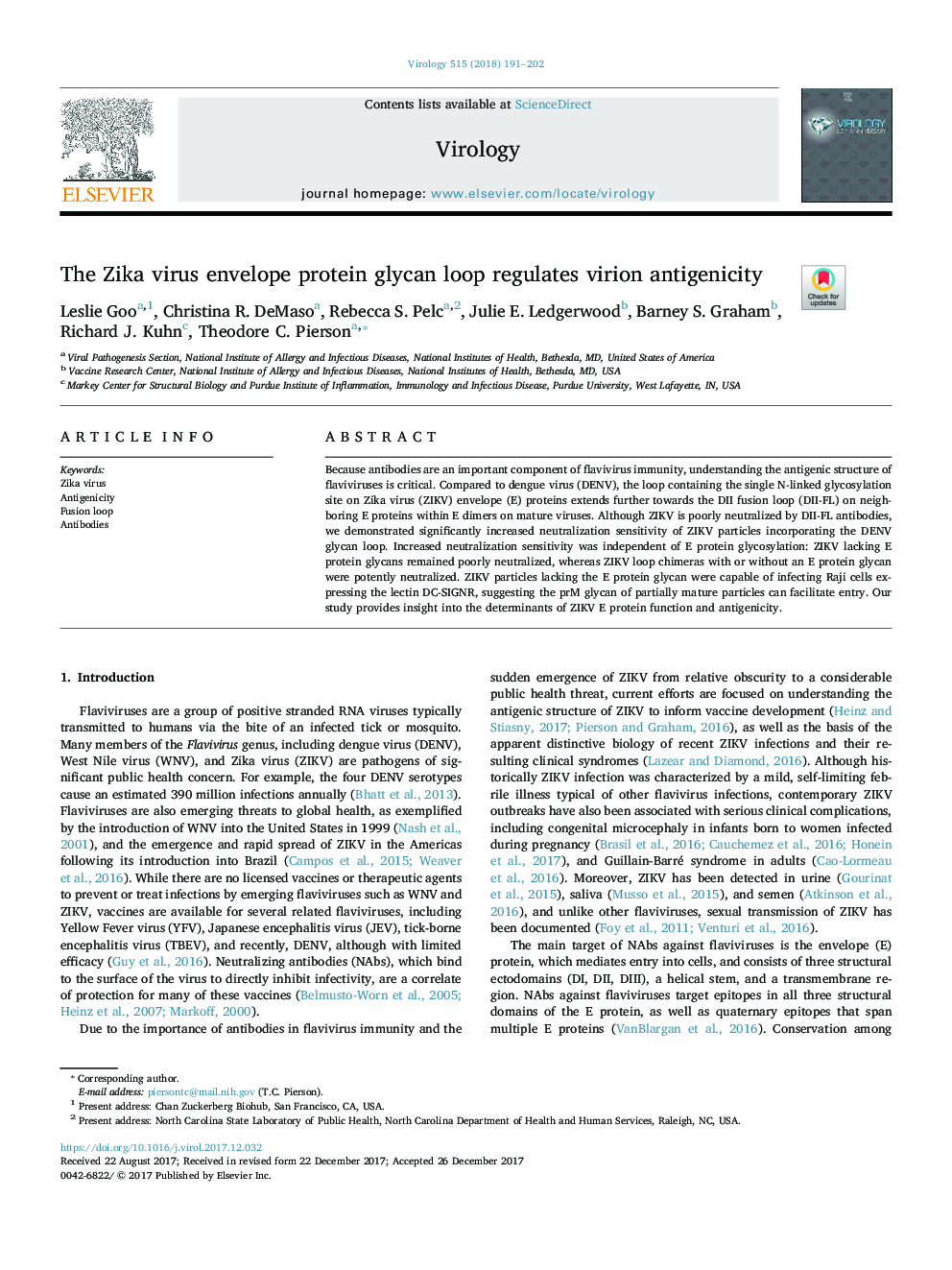 The Zika virus envelope protein glycan loop regulates virion antigenicity