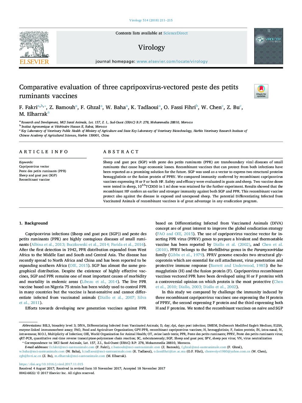 Comparative evaluation of three capripoxvirus-vectored peste des petits ruminants vaccines