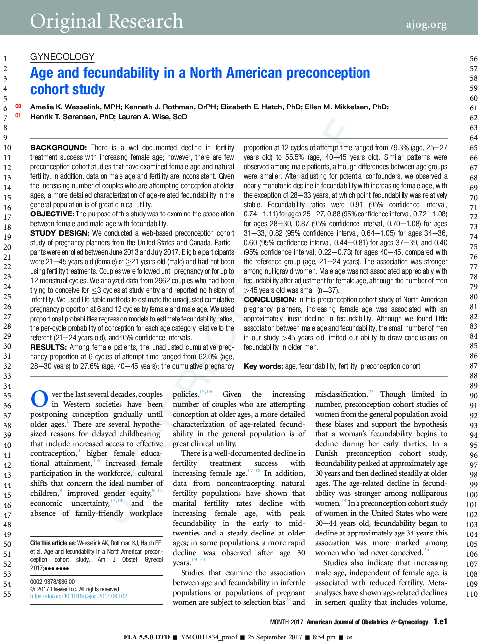 Age and fecundability in a North American preconception cohort study