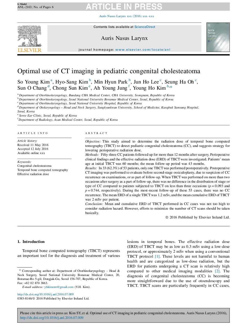 Optimal use of CT imaging in pediatric congenital cholesteatoma