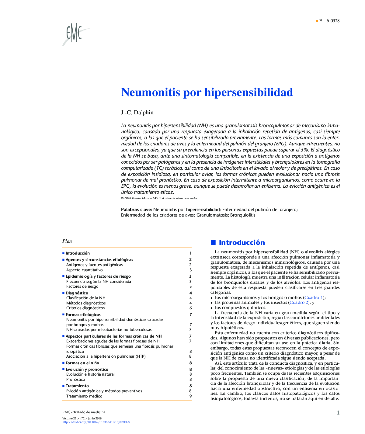 Neumonitis por hipersensibilidad