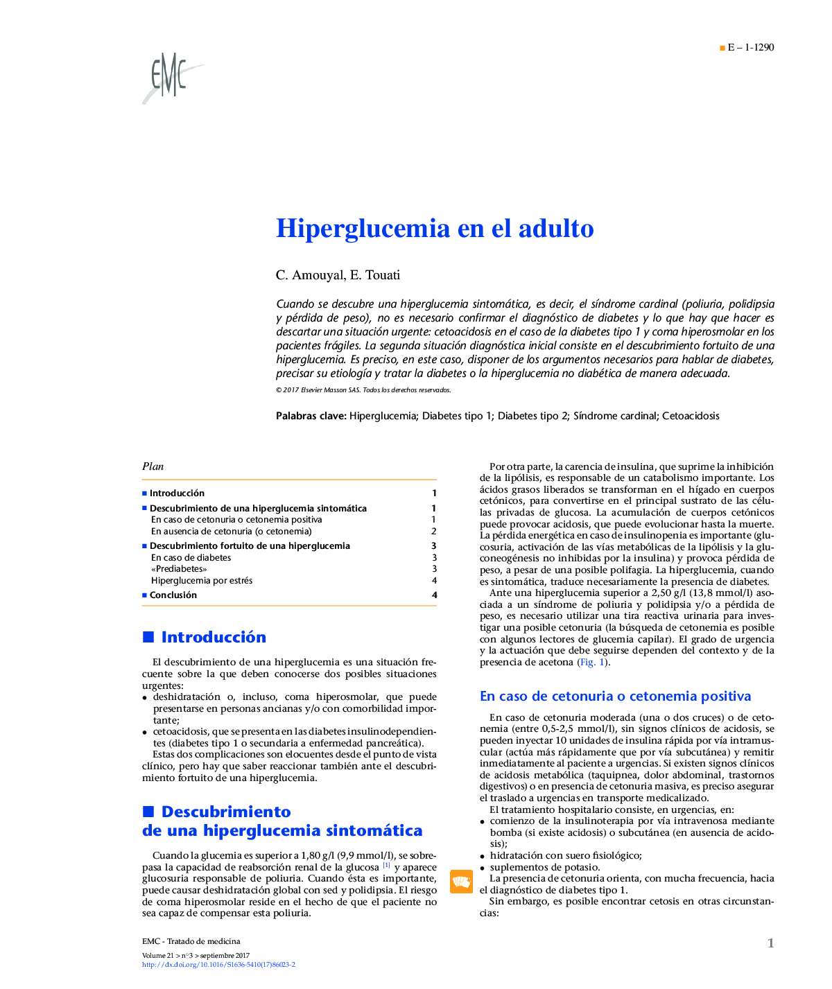 Hiperglucemia en el adulto