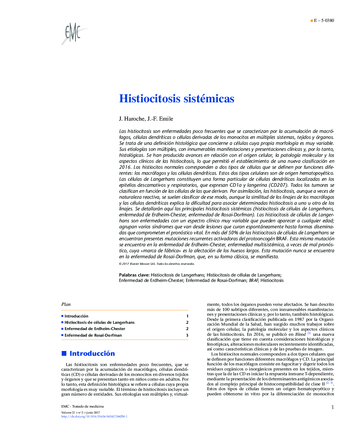 Histiocitosis sistémicas