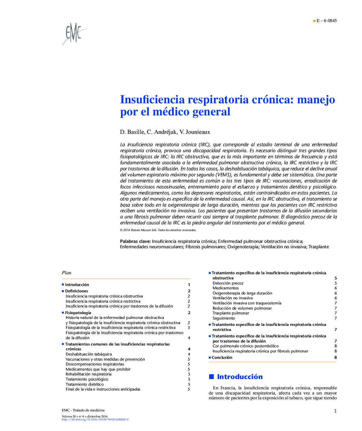 Insuficiencia respiratoria crónica: manejo por el médico general