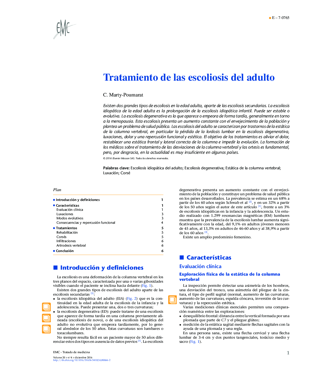 Tratamiento de las escoliosis del adulto