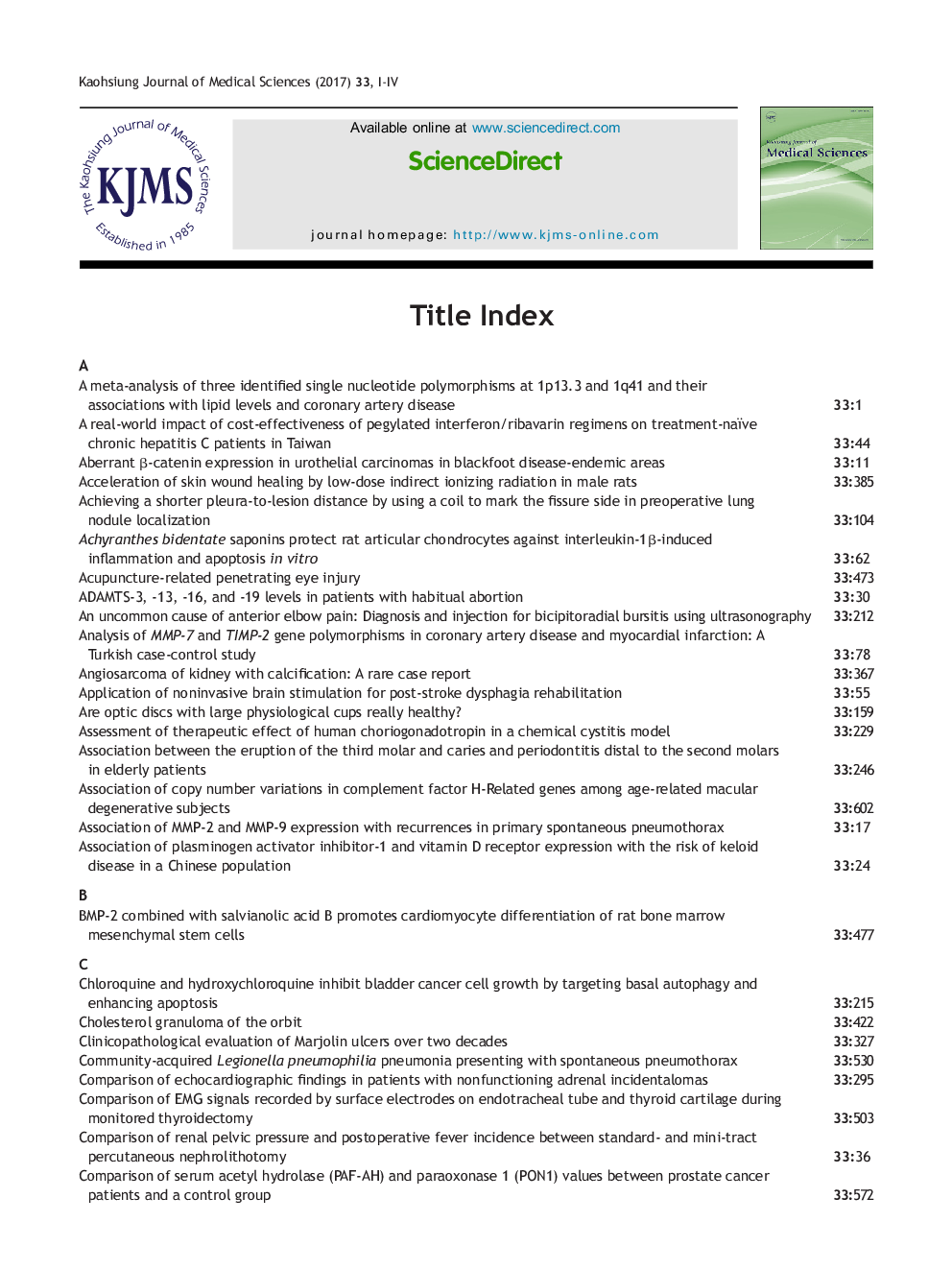 Title Index