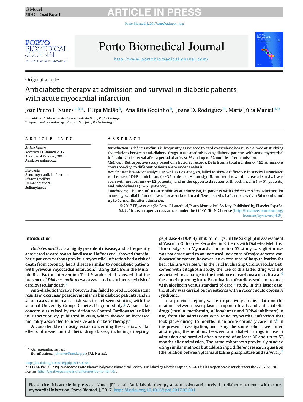 Antidiabetic therapy at admission and survival in diabetic patients with acute myocardial infarction