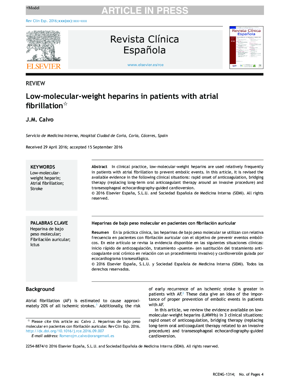 Low-molecular-weight heparins in patients with atrial fibrillation