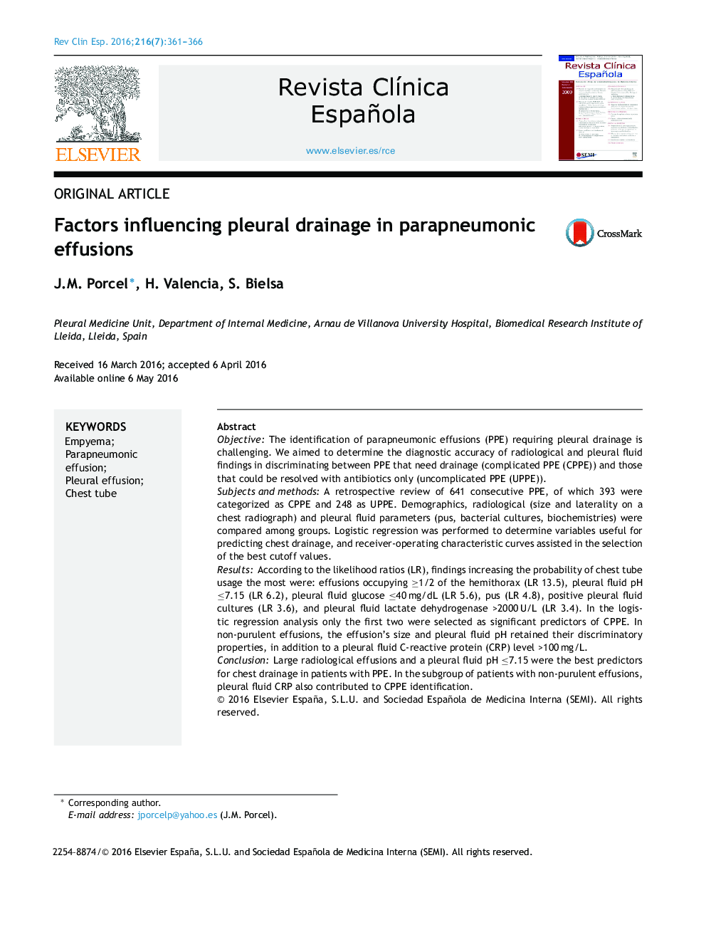 Factors influencing pleural drainage in parapneumonic effusions