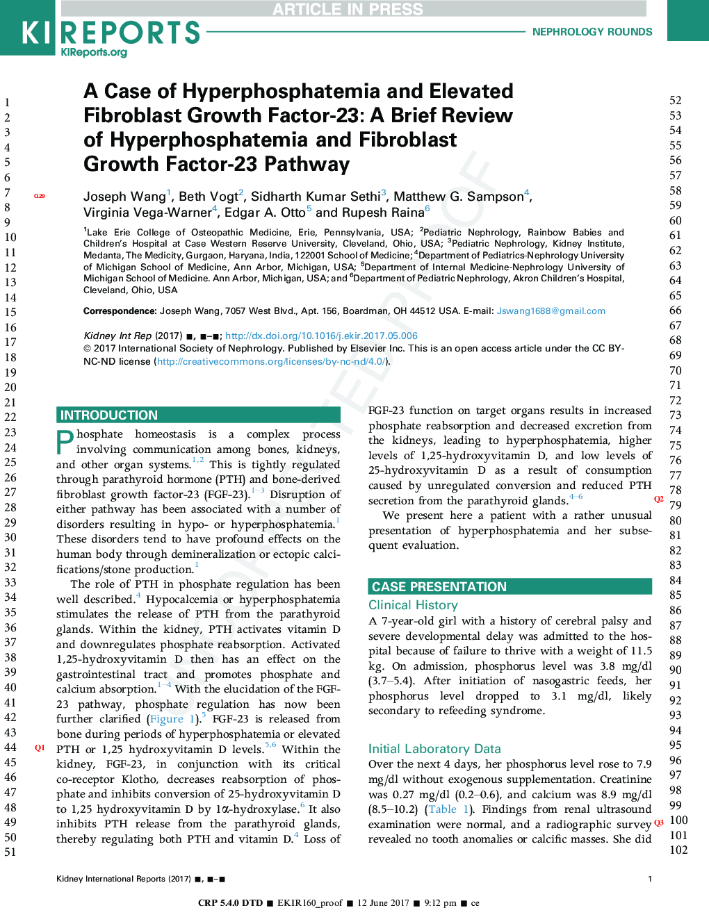 A Case of Hyperphosphatemia and Elevated Fibroblast Growth Factor 23: A Brief Review of Hyperphosphatemia and Fibroblast Growth Factor 23 Pathway