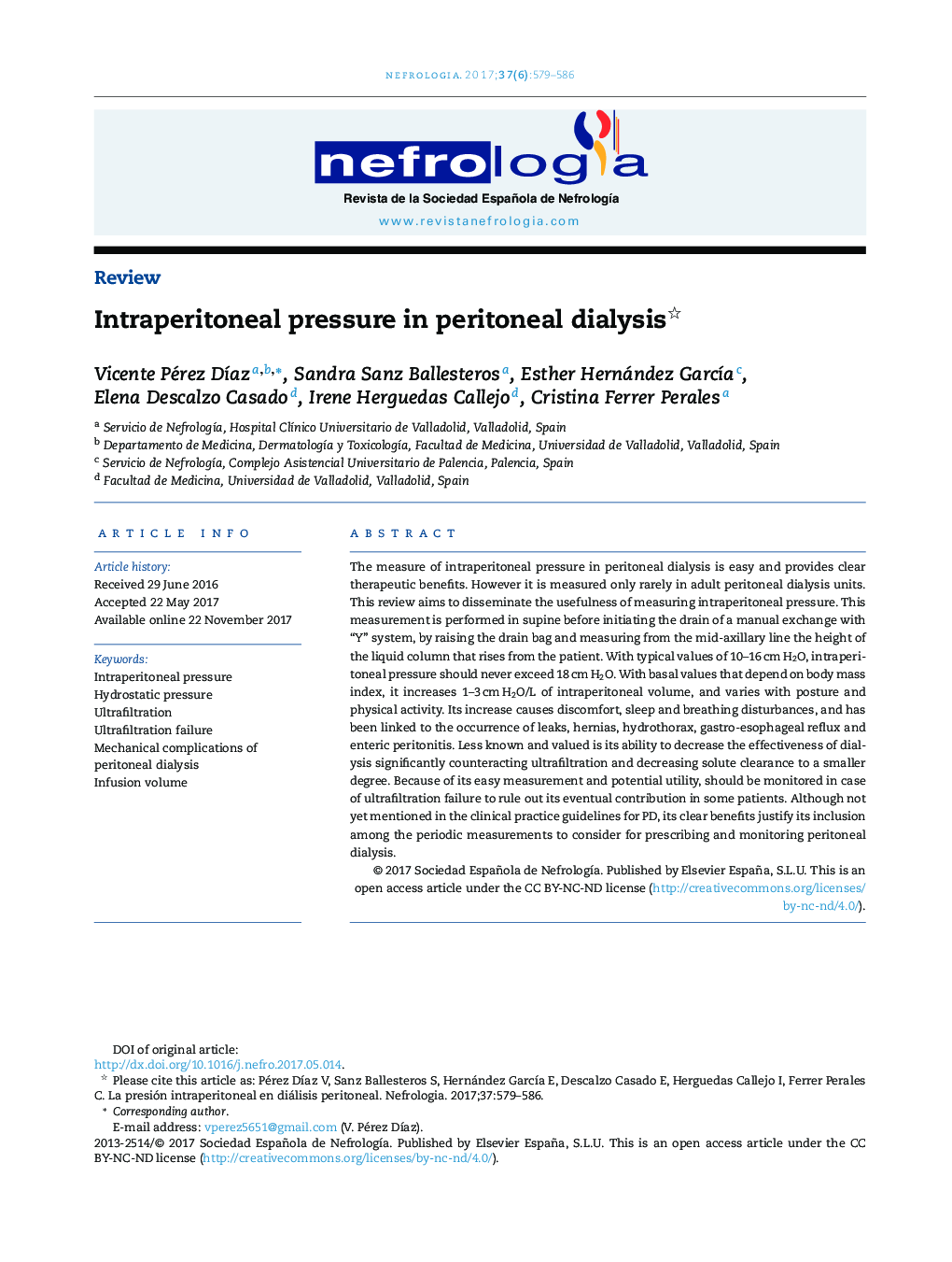 Intraperitoneal pressure in peritoneal dialysis