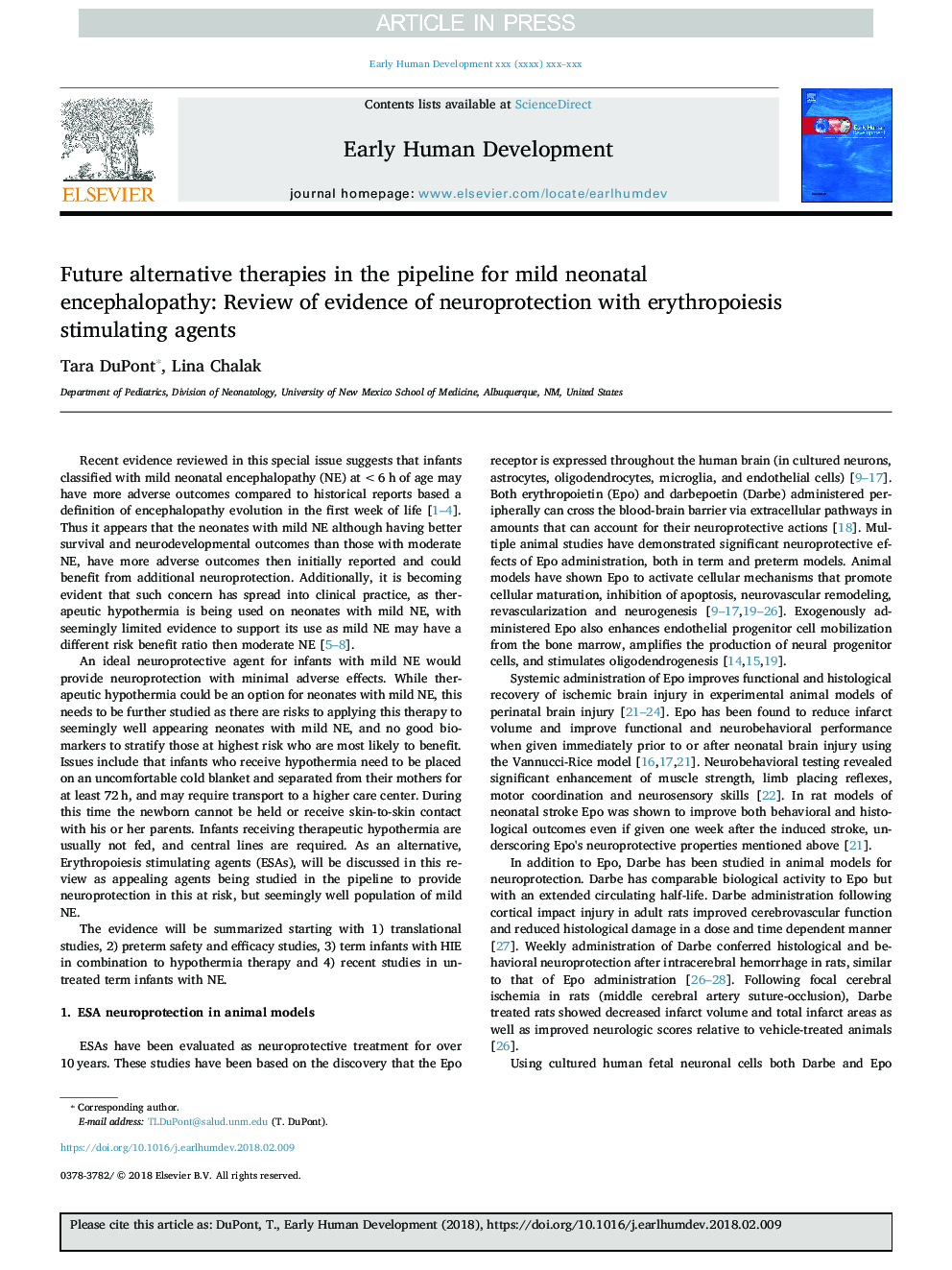 Future alternative therapies in the pipeline for mild neonatal encephalopathy: Review of evidence of neuroprotection with erythropoiesis stimulating agents