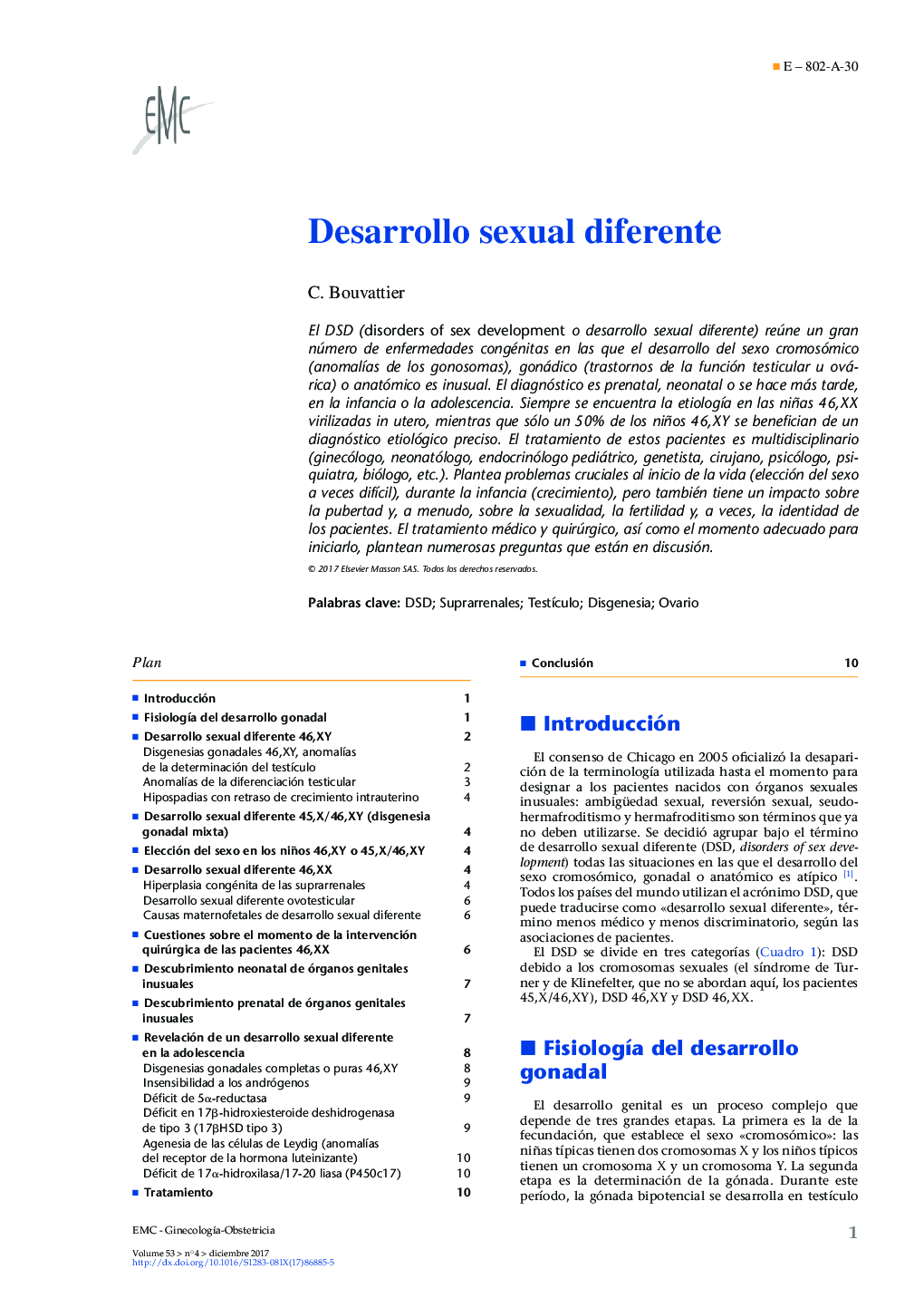 Desarrollo sexual diferente