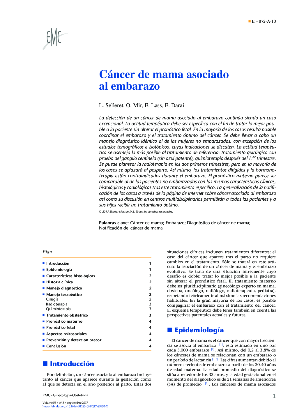 Cáncer de mama asociado al embarazo