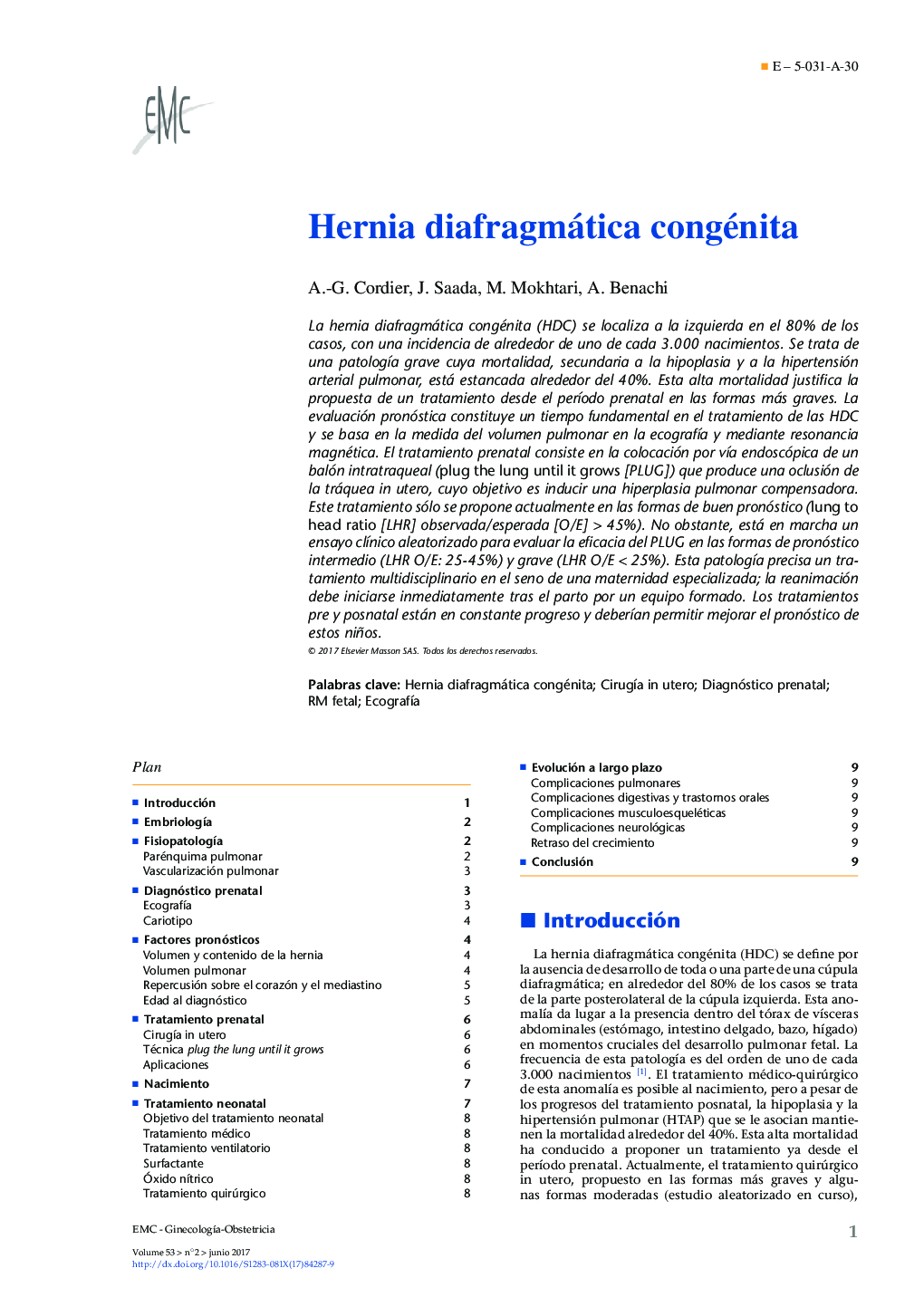 Hernia diafragmática congénita