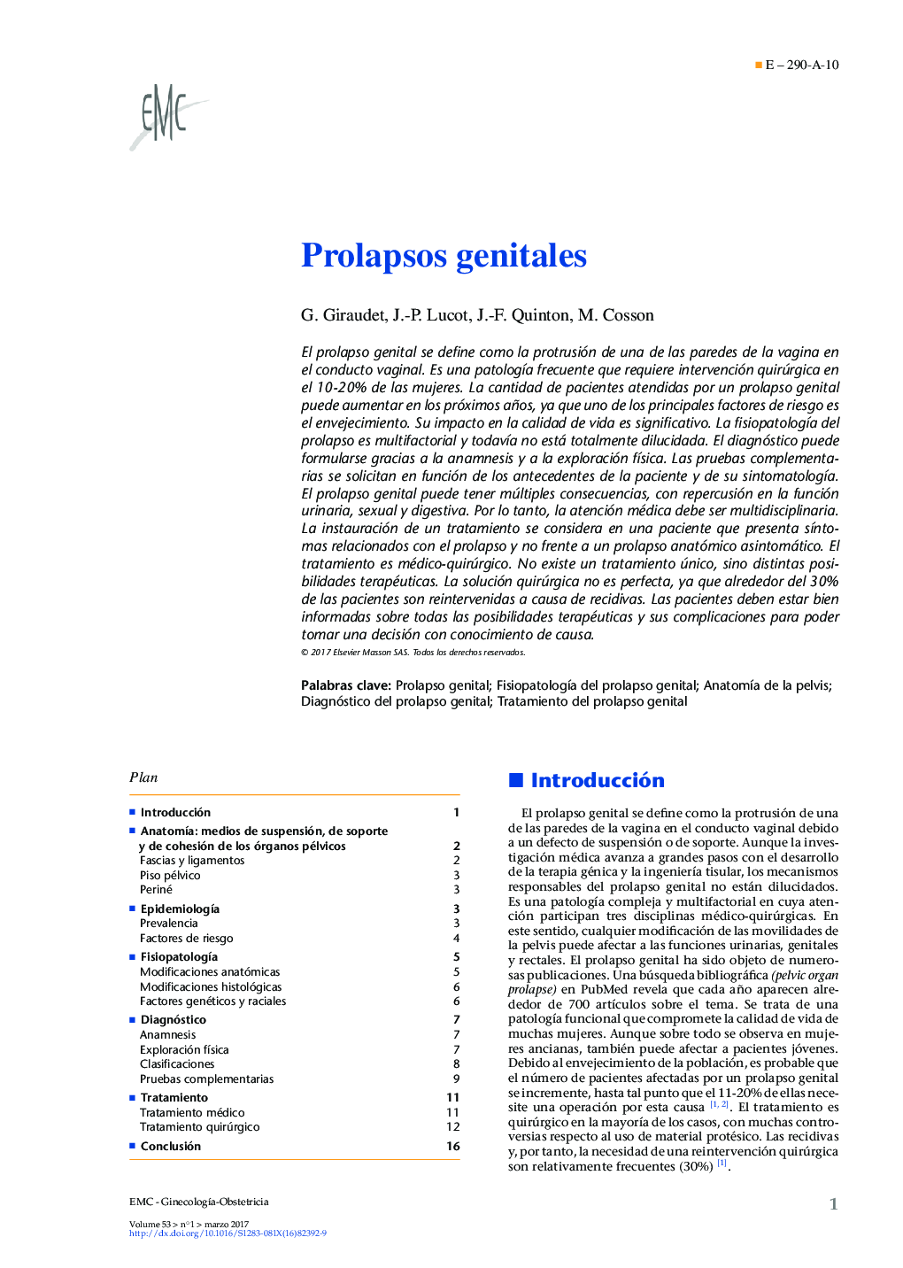 Prolapsos genitales