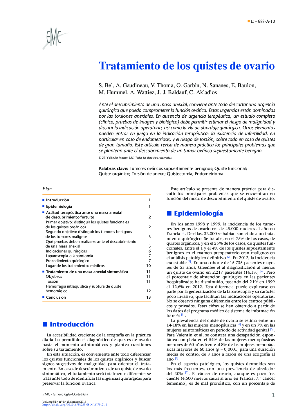 Tratamiento de los quistes de ovario