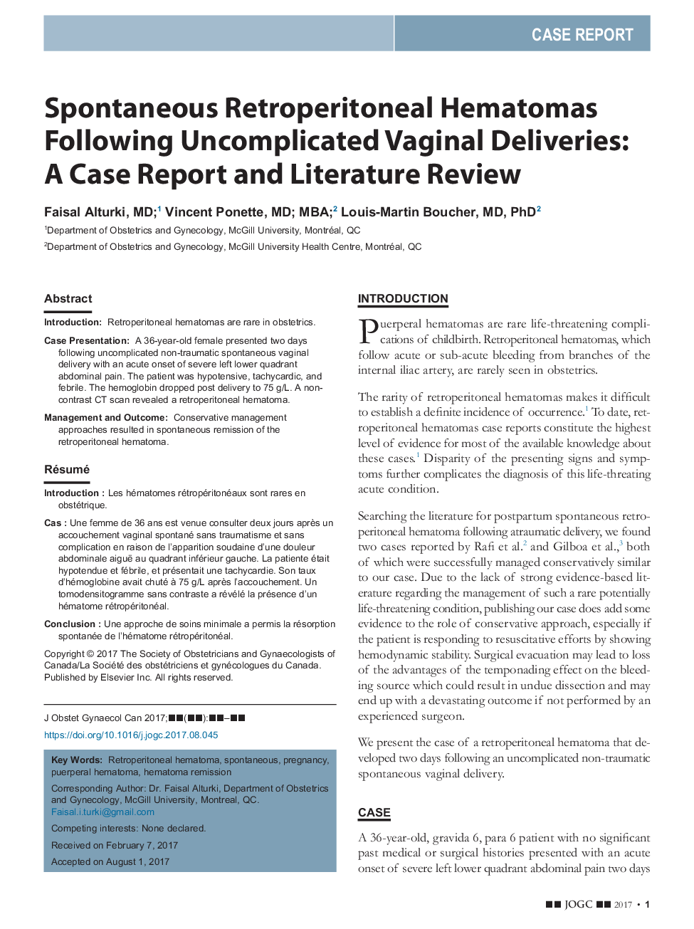 Spontaneous Retroperitoneal Hematomas Following Uncomplicated Vaginal Deliveries: A Case Report and Literature Review