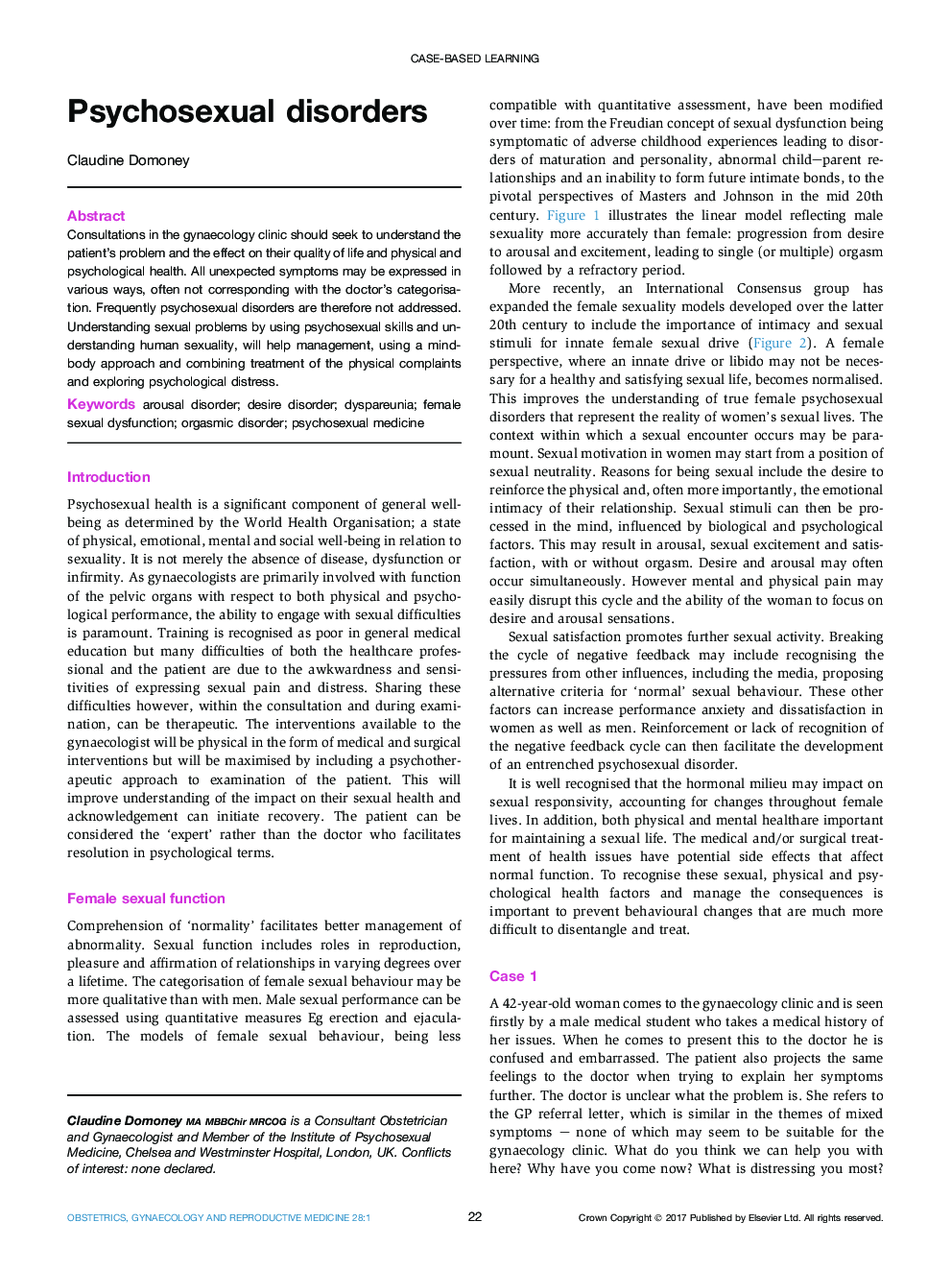 Psychosexual disorders