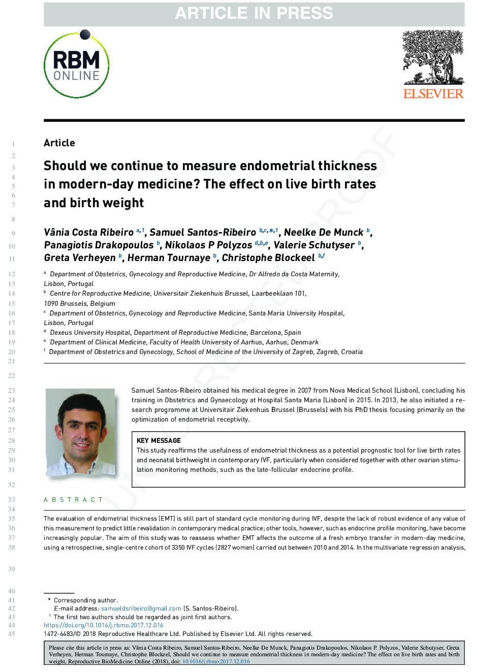Should we continue to measure endometrial thickness in modern-day medicine? The effect on live birth rates and birth weight