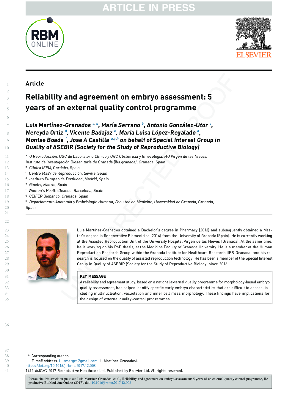 Reliability and agreement on embryo assessment: 5 years of an external quality control programme